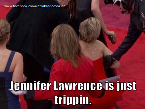 Jennifer Lawrence is just trippin